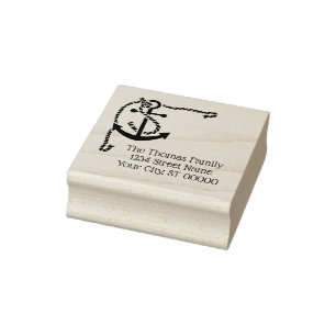Hoekanker met Touw Rubberstempel