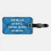 Hoekblauw geplakt met citaat bagagelabel (Achterkant horizontaal)