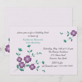 Hoekboeket uitnodiging (Voorkant / Achterkant)