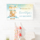 Hoekdieren Luchtballon Birthday Backdrop Ba Spandoek (Insitu)