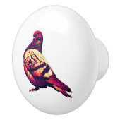 Hoekduif - humoristische vogelpic keramische knop (Rechts)