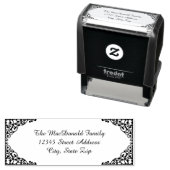  hoeken adreslabel - Zelfinktstempel Zelfinktende Stempel (In situ)