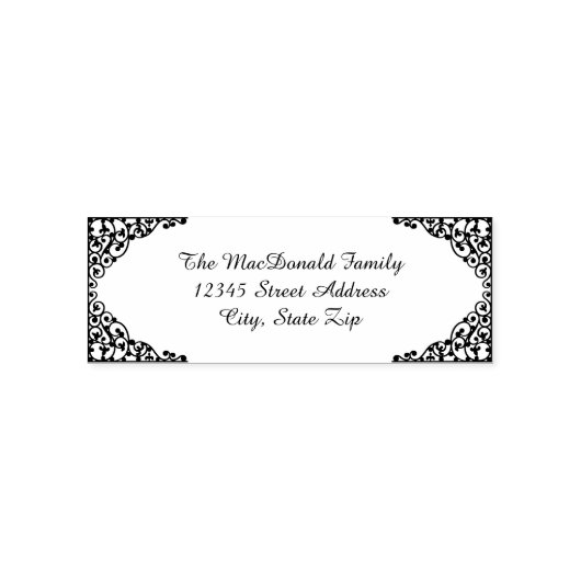  hoeken adreslabel - Zelfinktstempel Zelfinktende Stempel (Design)