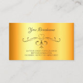  hoeken Initialen Lumineus Oranje Shimmery Visitekaartje (Achterkant)