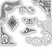 hoeken met een bloeiend lijst sticker (Voorkant)