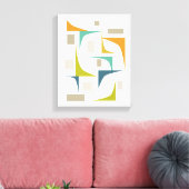 Hoeken Midden eeuw Modern Canvas Afdruk (Insitu (Woonkamer))