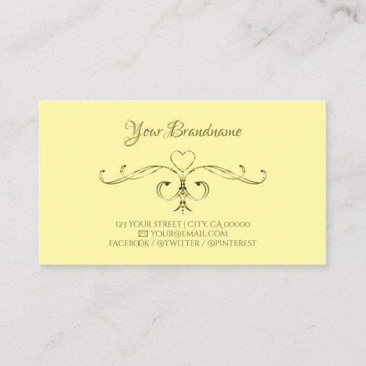 hoeken voor e-vangst met gouden hoeken op Cream-I Visitekaartje (Achterkant)