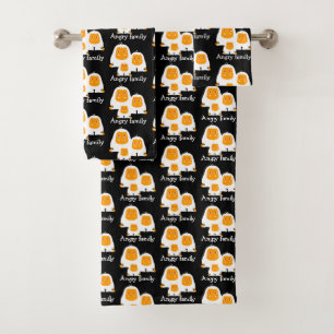 Hoekfamilie apen ontwerpen T-Shirt Bath Mat Bad Handdoek