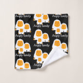 Hoekfamilie apen ontwerpen T-Shirt Bath Mat Bad Handdoek (Wasdoekje)