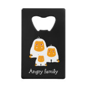Hoekfamilie apen ontwerpen T-Shirt Bath Mat Creditkaart Flessenopener (Voorkant)