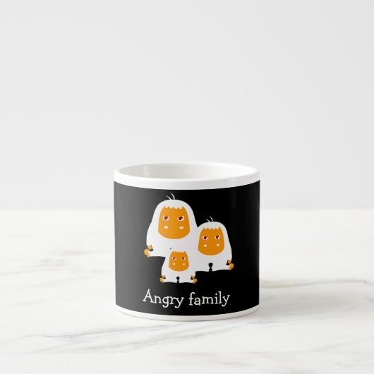 Hoekfamilie apen ontwerpen T-Shirt Bath Mat Espresso Kop (Voorkant)