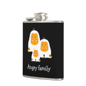 Hoekfamilie apen ontwerpen T-Shirt Bath Mat Heupfles (Links)