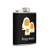 Hoekfamilie apen ontwerpen T-Shirt Bath Mat Heupfles (Rechts)