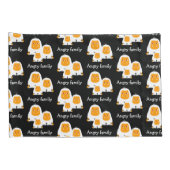 Hoekfamilie apen ontwerpen T-Shirt Bath Mat Kussensloop (Achterkant-Rechts)