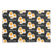 Hoekfamilie apen ontwerpen T-Shirt Bath Mat Kussensloop (Voorkant-Rechts)