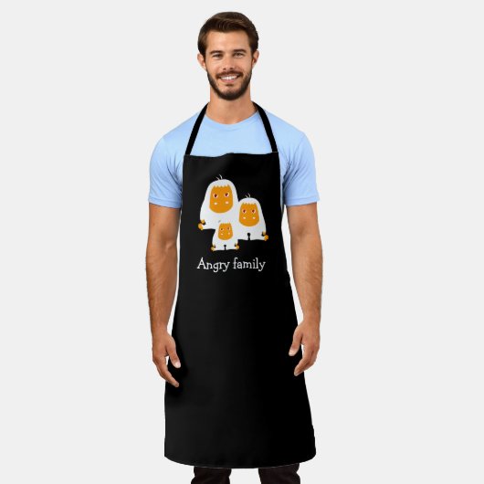 Hoekfamilie apen ontwerpen T-Shirt Bath Mat Schort (Gedragen)