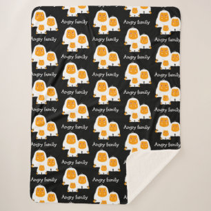 Hoekfamilie apen ontwerpen T-Shirt Bath Mat Sherpa Deken