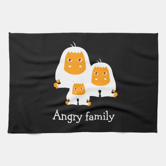 Hoekfamilie apen ontwerpen T-Shirt Bath Mat Theedoek (Horizontaal)