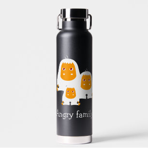 Hoekfamilie apen ontwerpen T-Shirt Bath Mat Waterfles