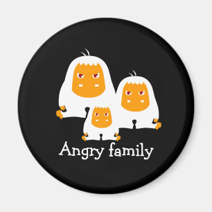 Hoekfamilie Monkeys design T-Shirt Magneet