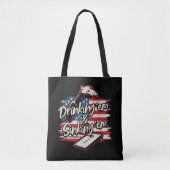 Hoekgat Drink Em Sinking Em 4 juli Tote Bag (Voorkant)