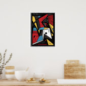 Hoekgeometrische stijl Abstract Poster (Keuken)