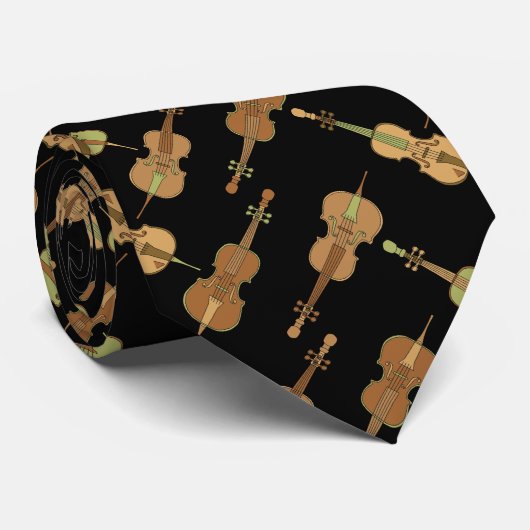 Hoekig Cellos patroon Stropdas (Opgerold)