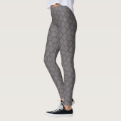 Hoekig zwart-wit Bandana-ontwerp Leggings (Links)