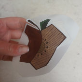 Hoekige appel sticker