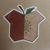 Hoekige appel sticker