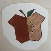 Hoekige appel sticker