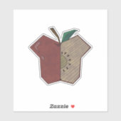 Hoekige appel sticker (Vel)