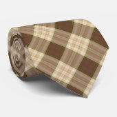 hoekige bruine pset stropdas (Opgerold)