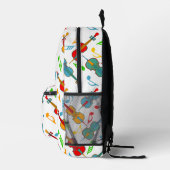 Hoekige cello's bedrukte rugzak (Rechts)