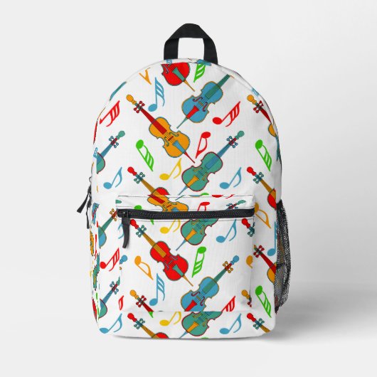 Hoekige cello's bedrukte rugzak (Voorkant)
