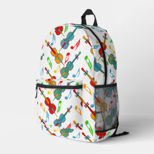 Hoekige cello's bedrukte rugzak
