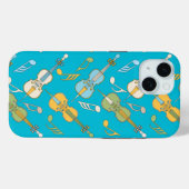 Hoekige Cellos en Muzieknoten iPhone / iPad hoesje (Achterkant (horizontaal))