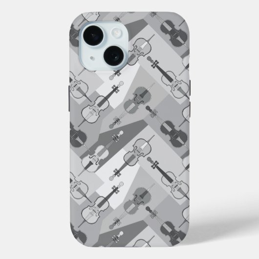 Hoekige Cellos Grijs Case-Mate iPhone Case (Achterkant)