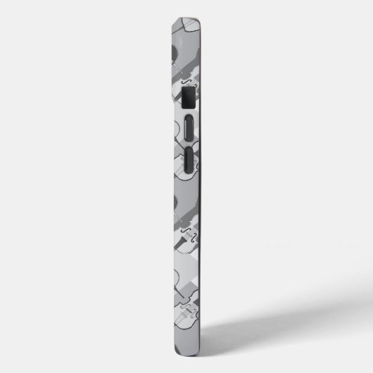Hoekige Cellos Grijs Case-Mate iPhone Case (Achterkant / Links)
