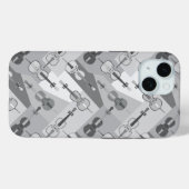Hoekige Cellos Grijs Case-Mate iPhone Case (Achterkant (horizontaal))