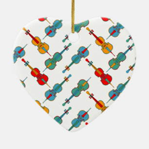 Hoekige Cellos Keramisch Ornament