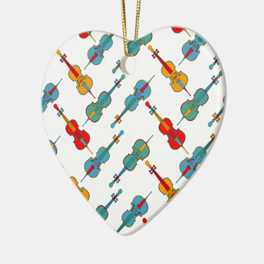 Hoekige Cellos Keramisch Ornament (Links)