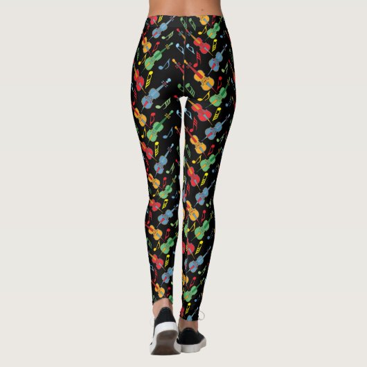 Hoekige cello's leggings (Achterkant)
