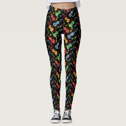 Hoekige cello's leggings (Voorkant)