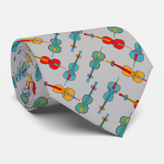 Hoekige Cellos Stropdas (Opgerold)