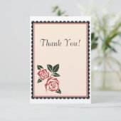 Hoekige Rozen Bedankkaart (Staand voorkant)