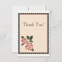 Hoekige Rozen Bedankkaart