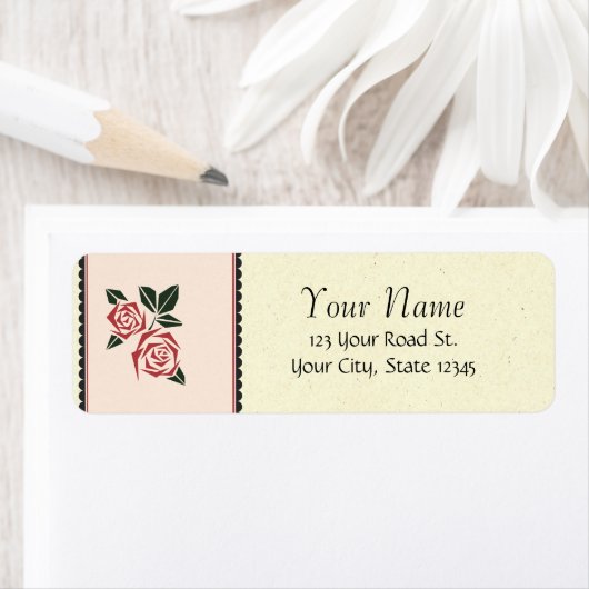 Hoekige Rozen Etiket (Insitu)