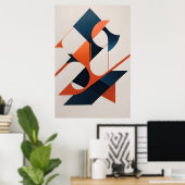 Hoekige Symfonie Poster (Thuiskantoor)