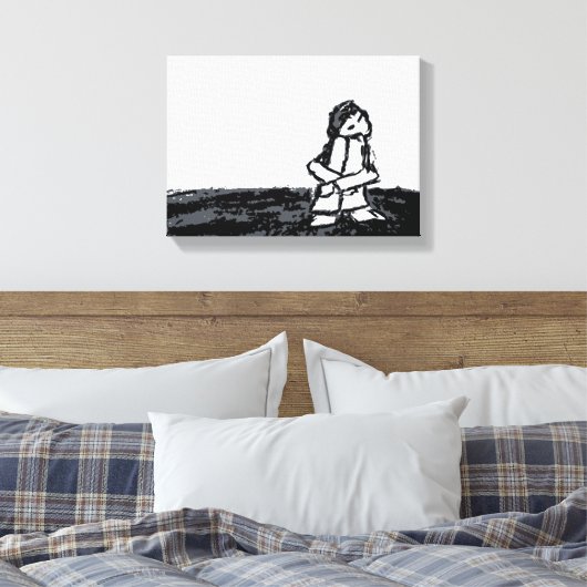 hoekkind canvas afdruk (Insitu (Slaapkamer))